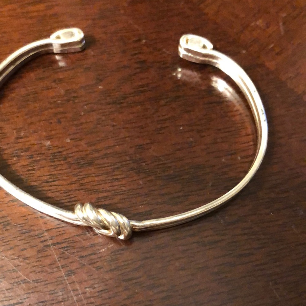 Classy Sterling silver knot cuff bracelet.